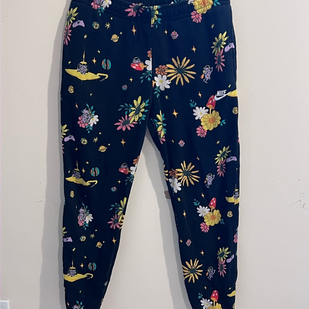 Nike Black Floral Joggers